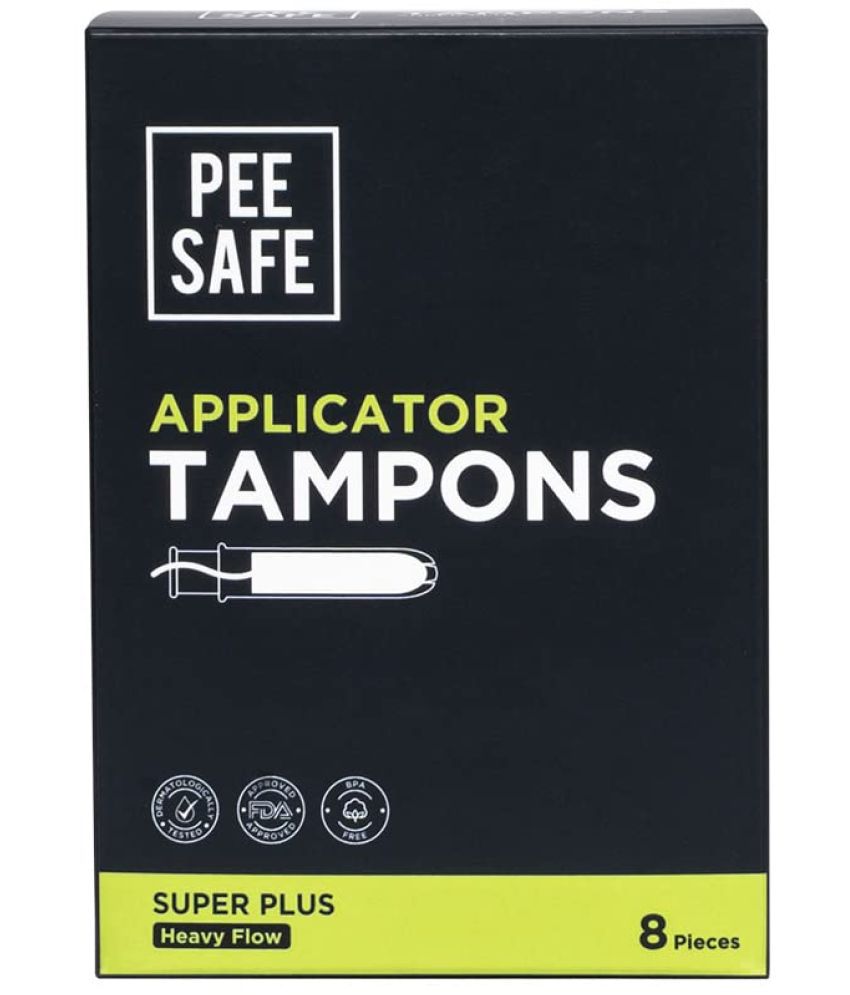     			Pee Safe Applicator Tampons For Heavy flow 8 Pieces, Leak Proof, Ultra Soft & Comfortable
