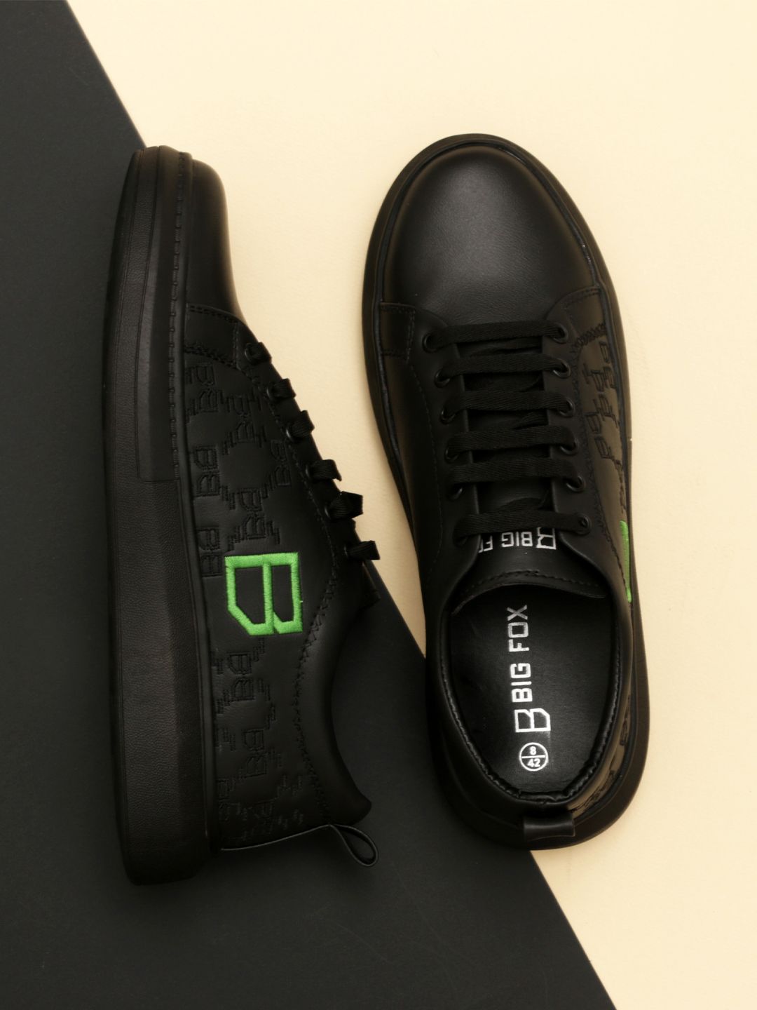     			bigfox - Black Men's Sneakers