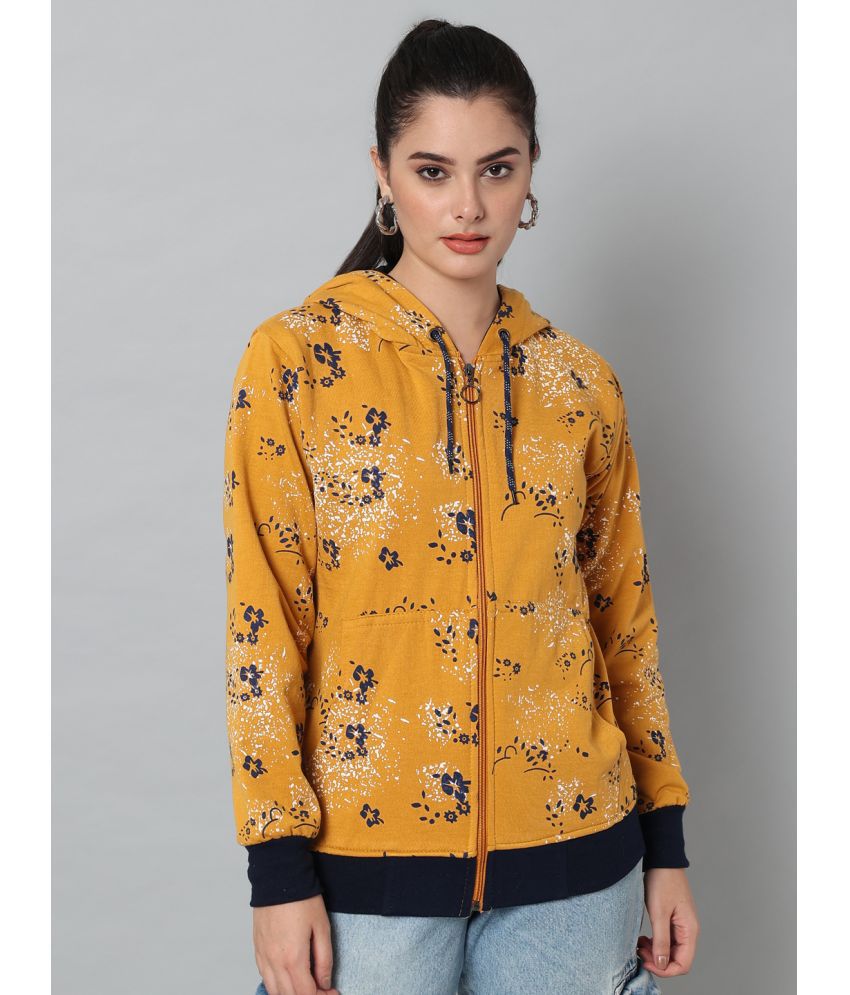     			eWools.in Cotton Blend Women's Hooded Sweatshirt ( Gold )
