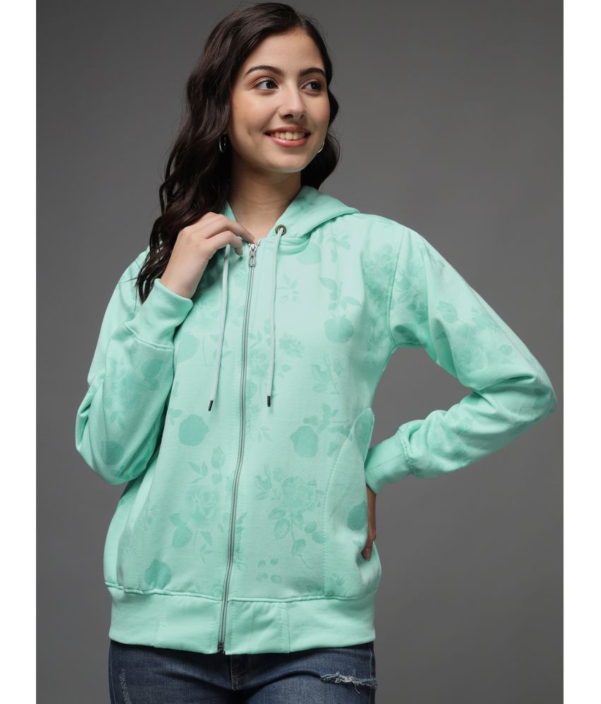     			eWools.in Cotton Blend Women's Hooded Sweatshirt ( Green )