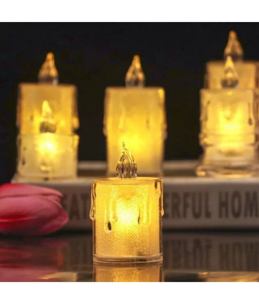     			Handa - Off White LED Tea Light Candle 8 cm ( Pack of 6 )