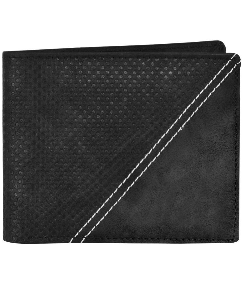     			GEEO - Black Faux Leather Men's Two Fold Wallet ( Pack of 1 )