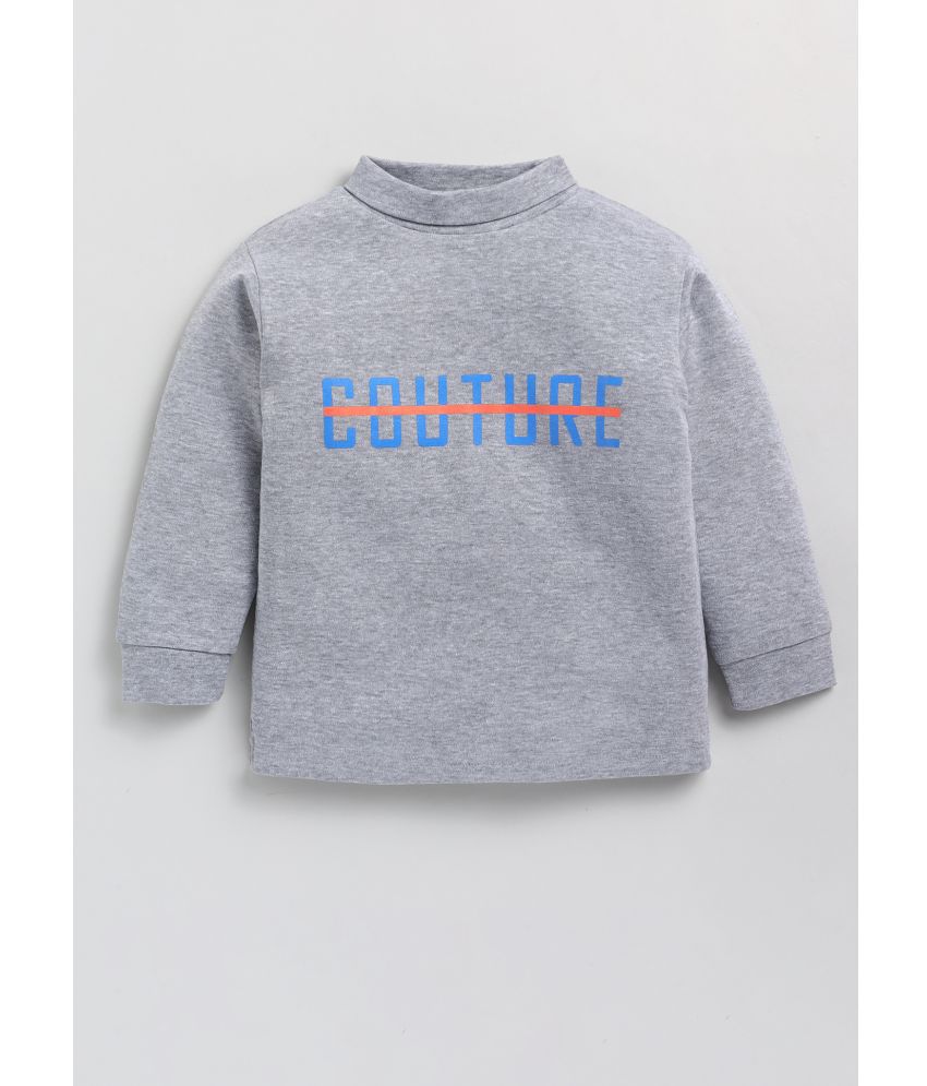     			CUTOPIES Grey Melange Cotton Blend Boys Sweatshirt ( Pack of 1 )