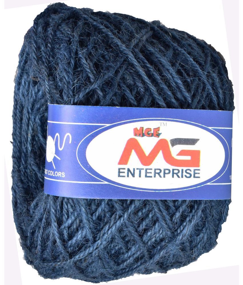     			3 Ply/Twisted Macrame Jute Cord/Dori Thread  Peacock Blue 50 mtr- Art-DJB