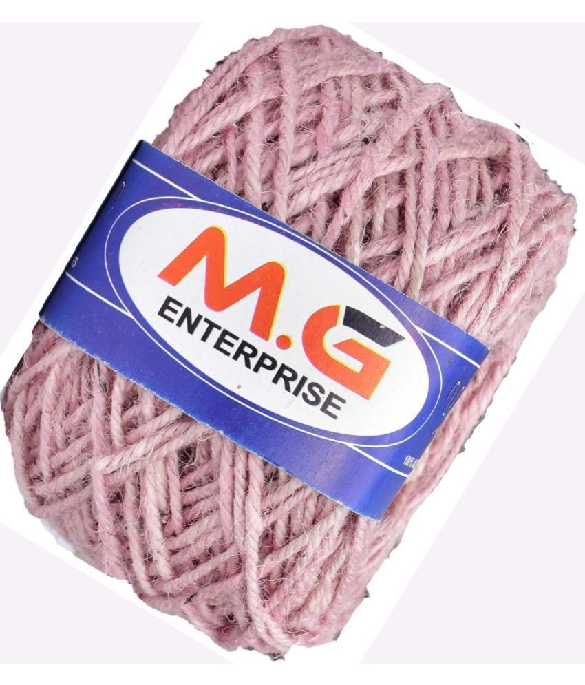     			3 Ply/Twisted Macrame Jute Cord/Dori Thread  Pink 150 mtr- Art-AJAH