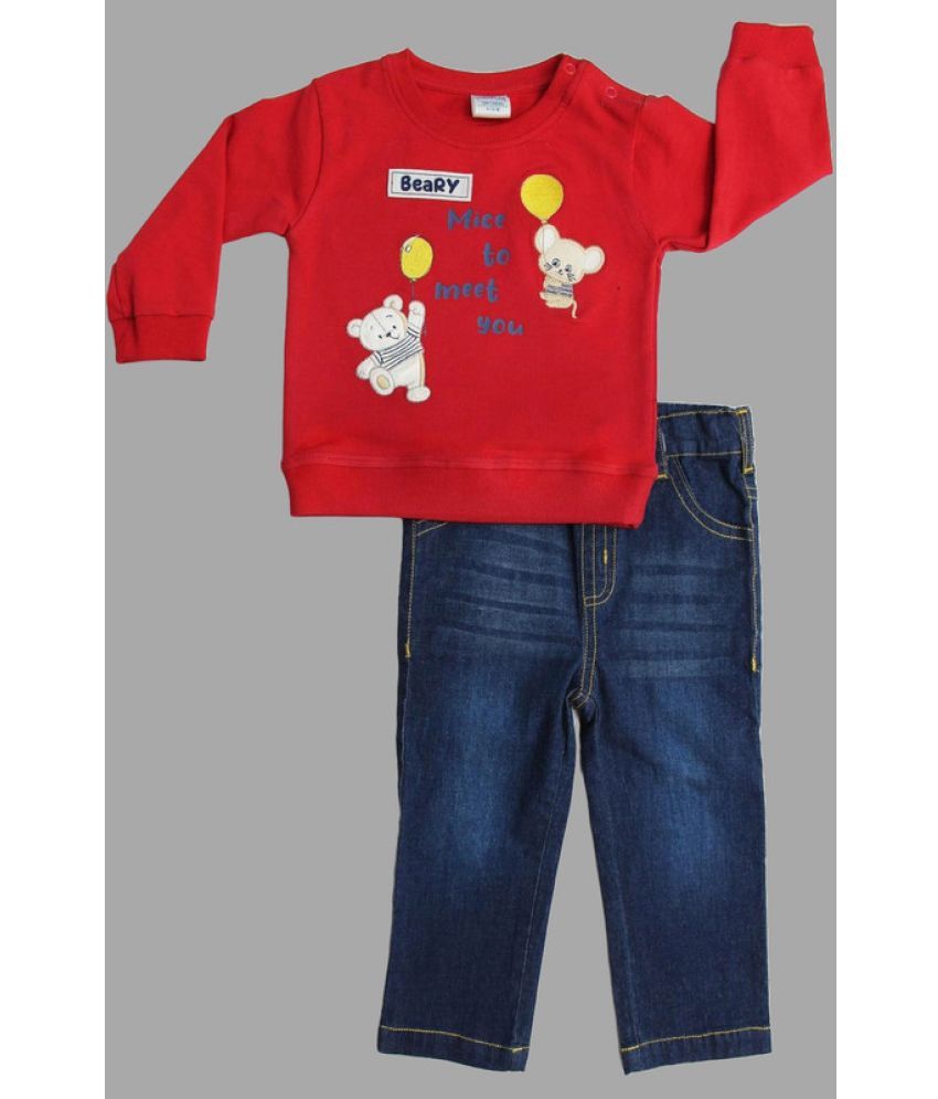     			Dollar Pack of 1 Baby Boys Cotton Blend T-Shirt & Trouser ( Multi )