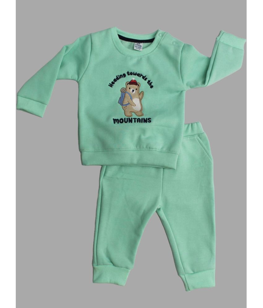     			Dollar Sea Green Cotton Blend Baby Boy T-Shirt & Trouser ( Pack of 1 )