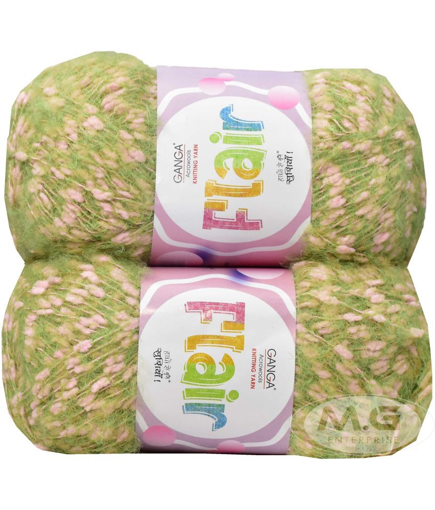     			GAN GA Flair  Apple Green 200 gms Wool Ball Hand knitting wool -B Art-AEFB
