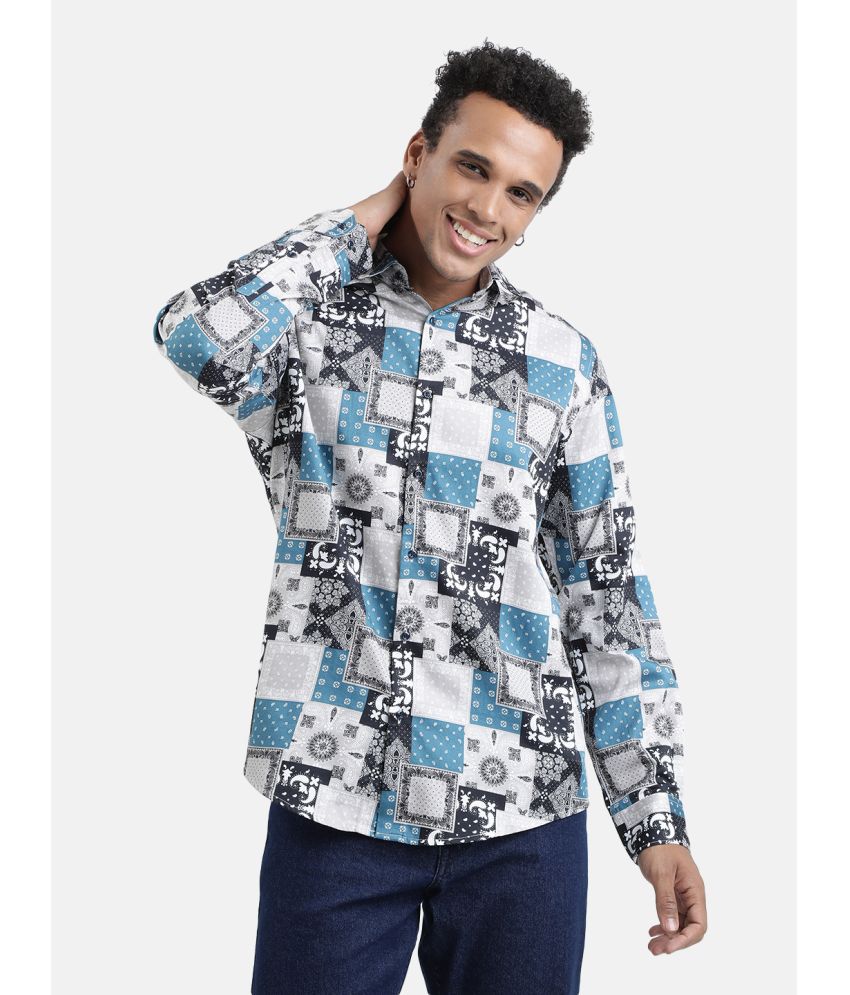     			IVOC 100% Cotton Regular Fit Printed Full Sleeves Men's Casual Shirt - Grey ( Pack of 1 )