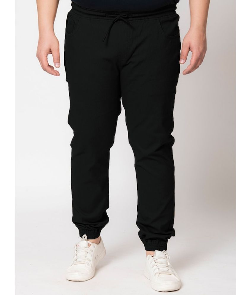     			IVOC Regular Flat Men's Joggers - Black ( Pack of 1 )