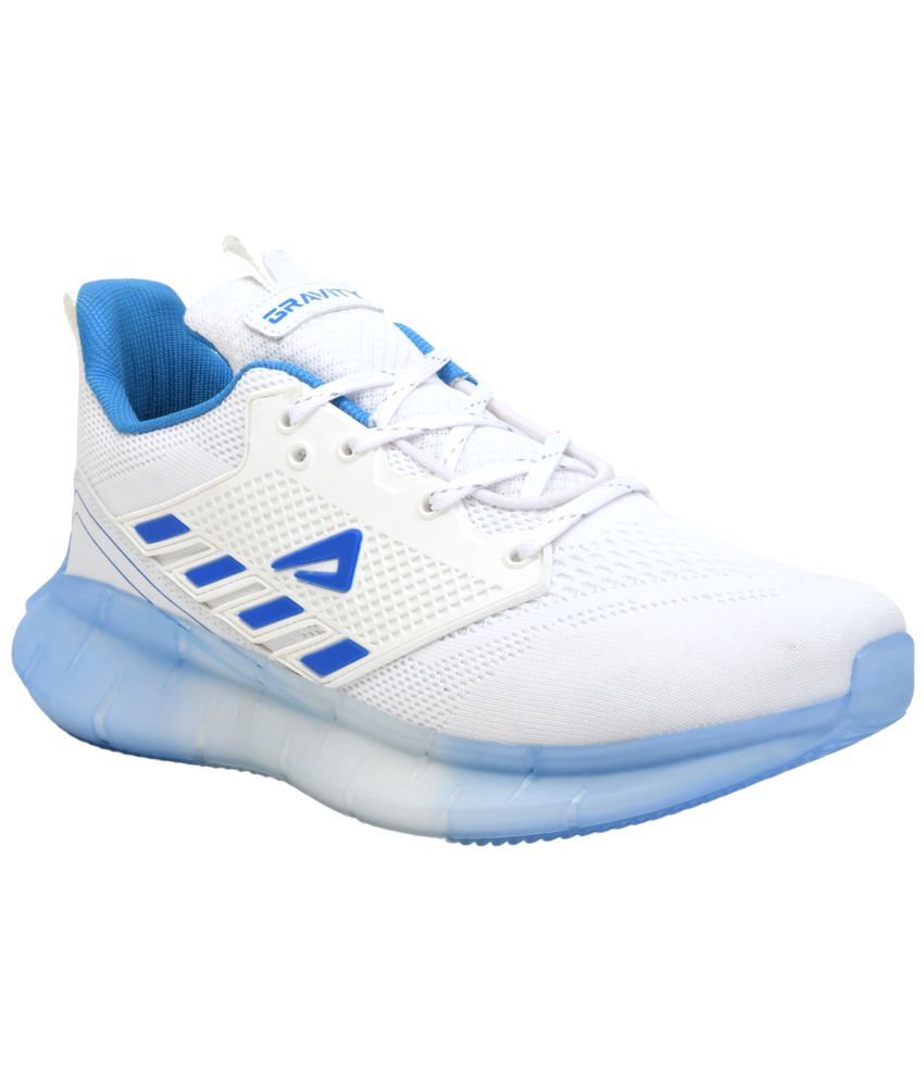     			Impakto White Men's Sports Running Shoes