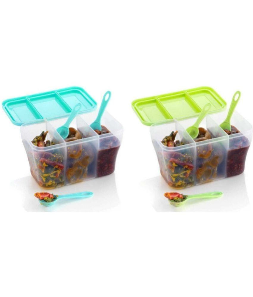     			MAGICSPOON Plastic Multicolor Multi-Purpose Container ( Set of 2 )