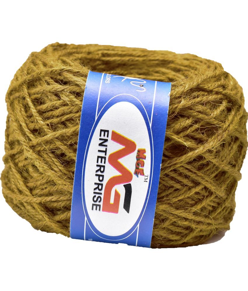     			Mustard Jute Twine Ball Colour Exclusive Twine Ball Threads String Rope 3 Ply 100 m for Creative Decoration