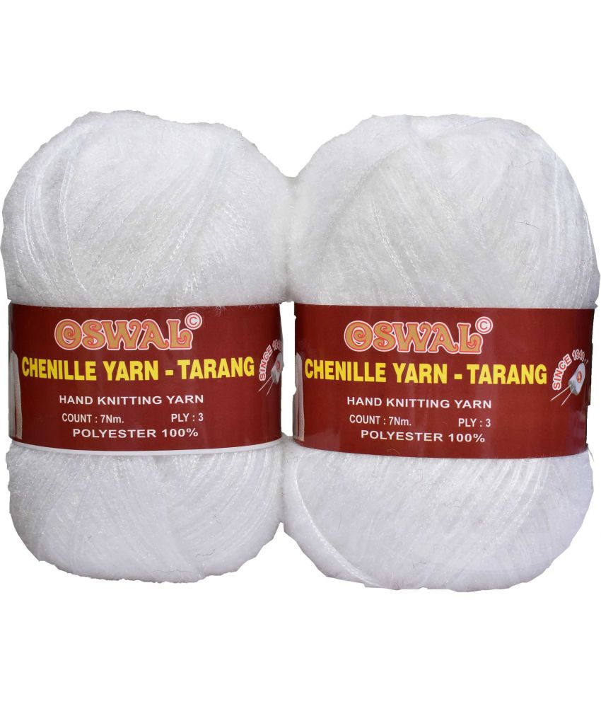     			Represents Oswal  3 Ply Knitting  Yarn Wool,  White 200 gm Art-HEJ