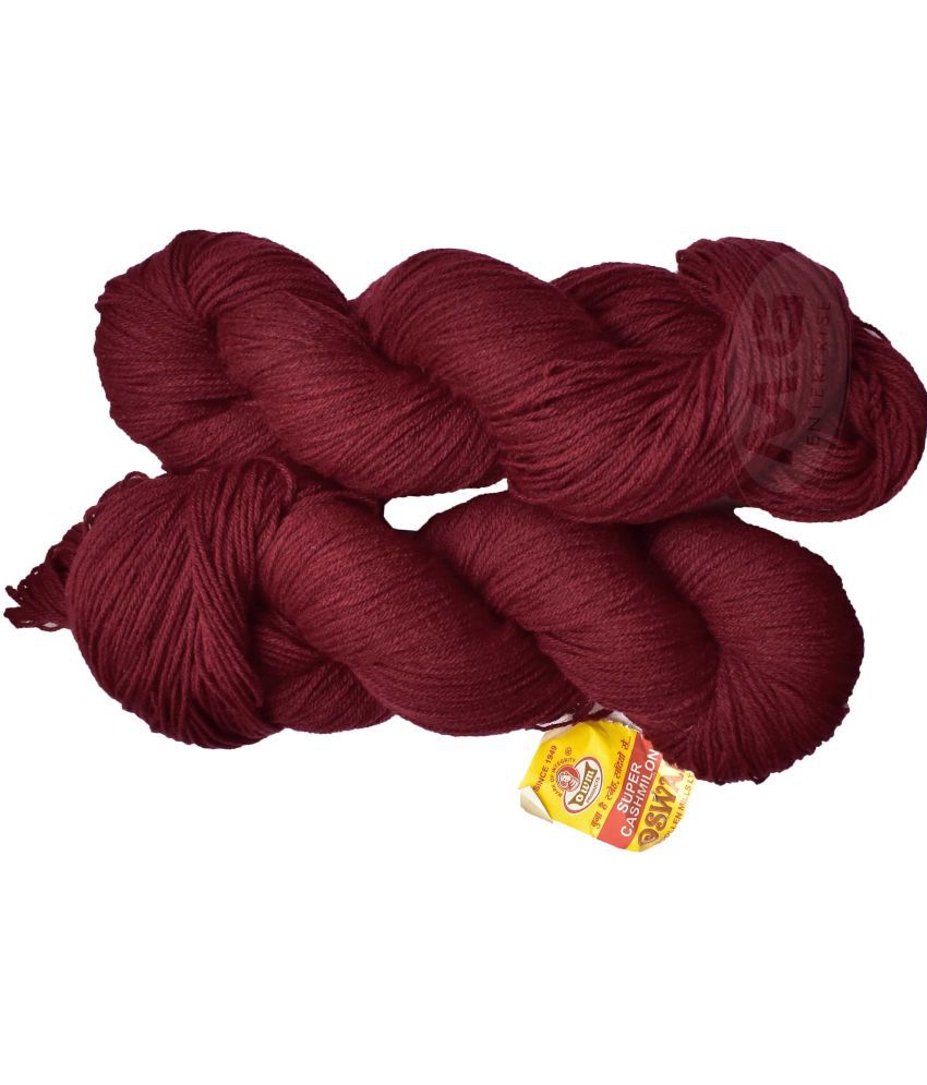     			Represents Oswal  3 Ply Knitting  Yarn Wool,  Mehroon 500 gm ART - D