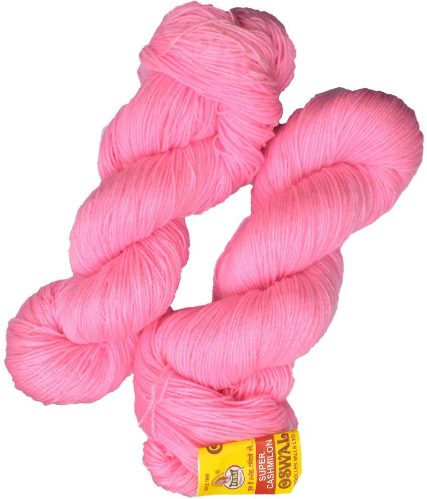     			Represents Oswal  3 Ply Knitting  Yarn Wool,  Pink 300 gm ART - H