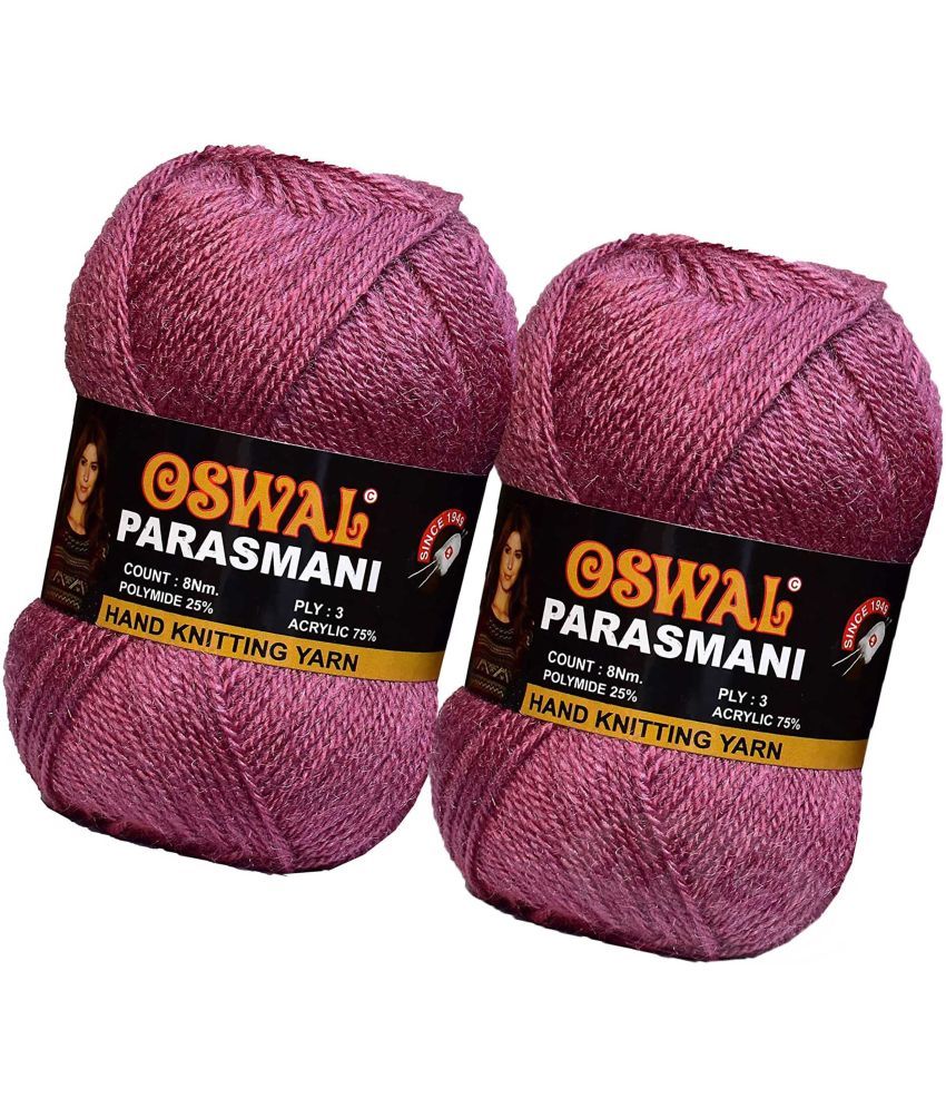     			Represents Oswal 3 Ply Knitting  Yarn Wool,  Salmon 500 gm Art-EHG