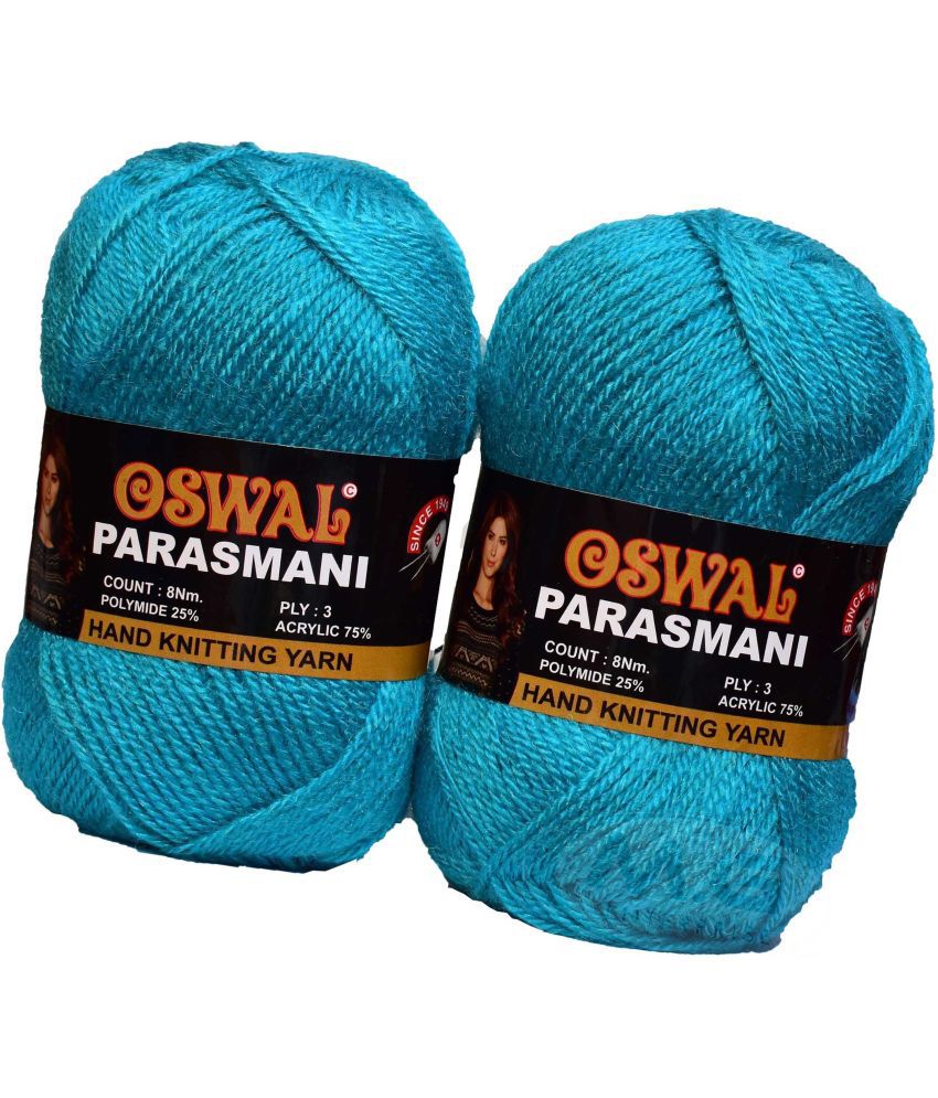     			Represents Oswal 3 Ply Knitting  Yarn Wool,  Teal 400 gm Art-EGF