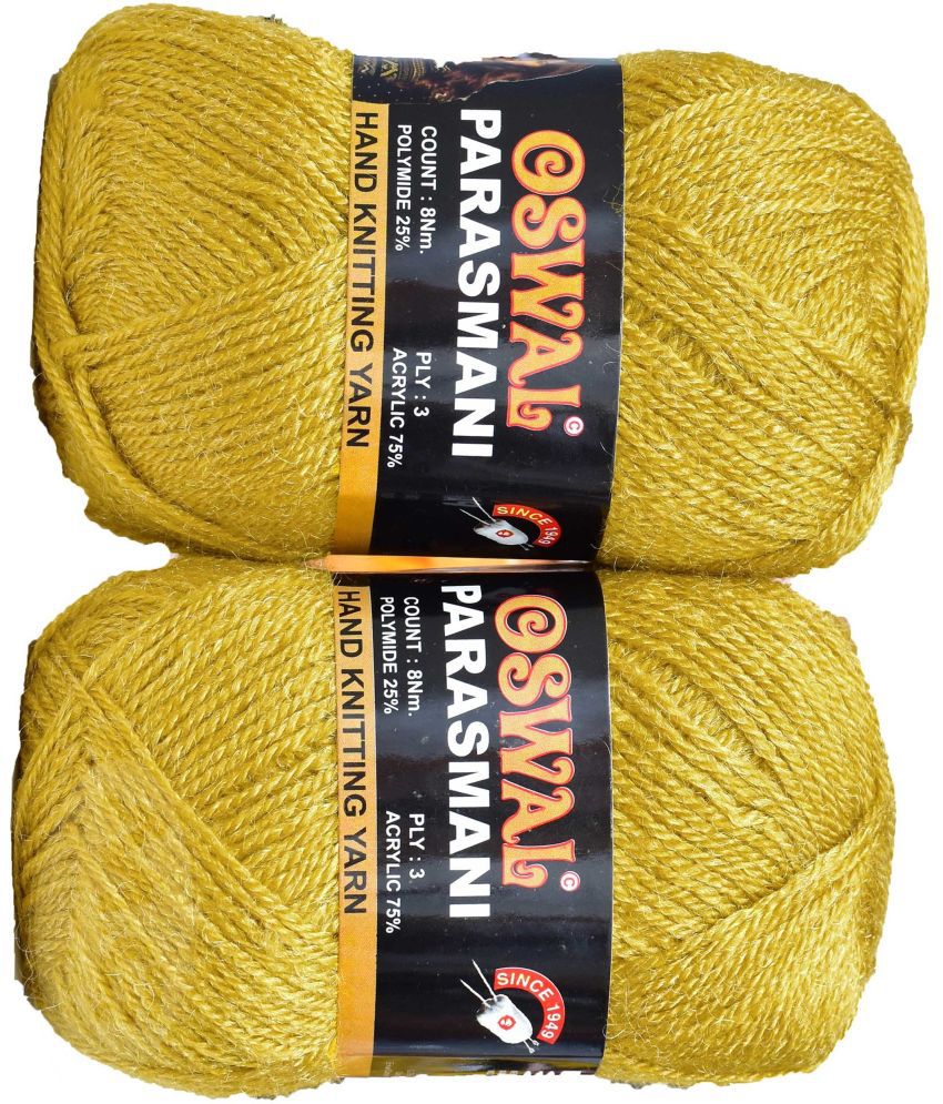     			Represents Oswal 3 Ply Knitting  Yarn Wool,  Mustard 300 gm Art-EIJ
