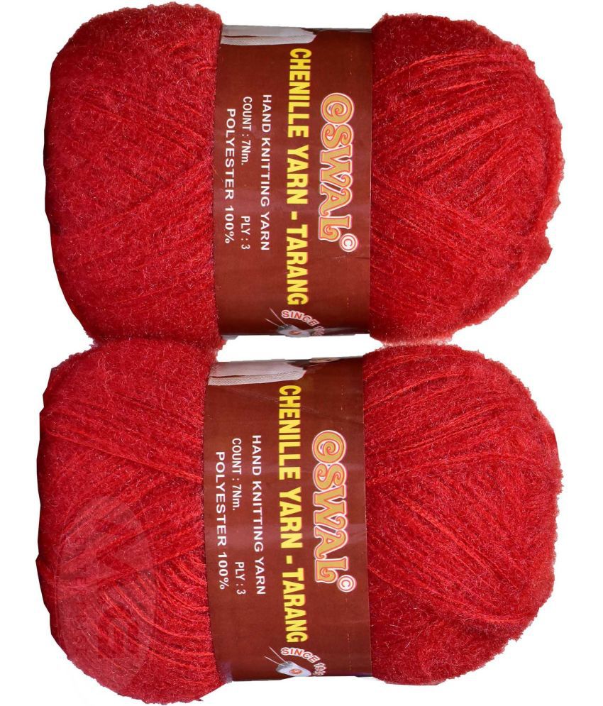     			Represents Oswal  3 Ply Knitting  Yarn Wool,  Red 500 gm Art-HDB
