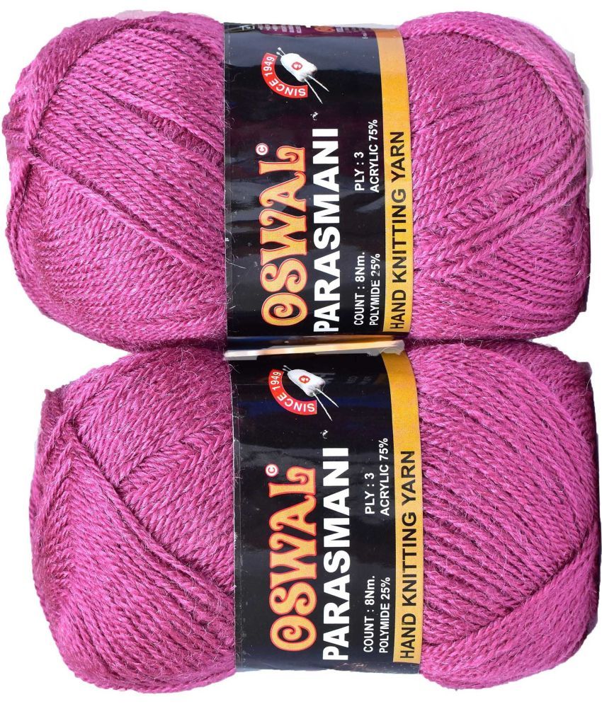     			Represents Oswal 3 Ply Knitting  Yarn Wool,  Rosewood/Rosy 300 gm Art-ACCB