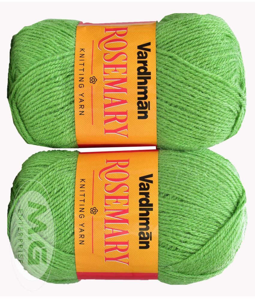     			Rosemary Apple Green (300 gm)  Wool Ball Hand knitting wool / Art Craft soft fingering crochet hook yarn, needle knitting yarn thread dyed-  N