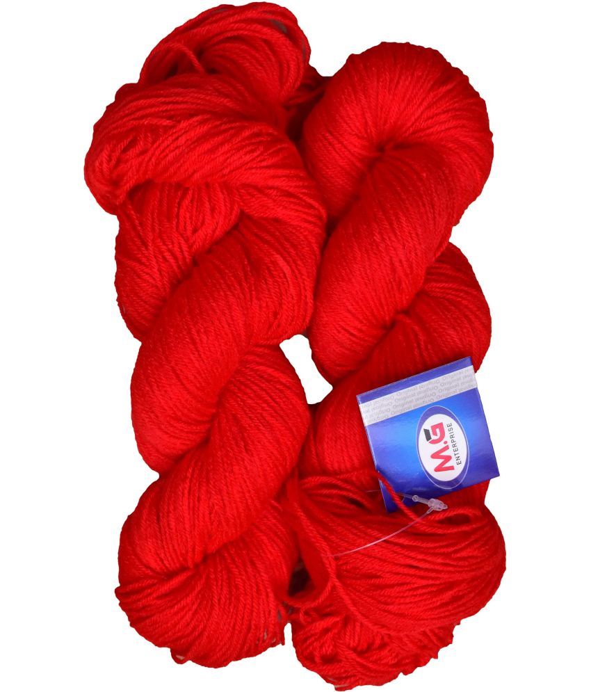     			Tin Tin Candy Red (300 gm)  Wool Hank Hand knitting wool / Art Craft soft fingering crochet hook yarn, needle knitting yarn thread dyed