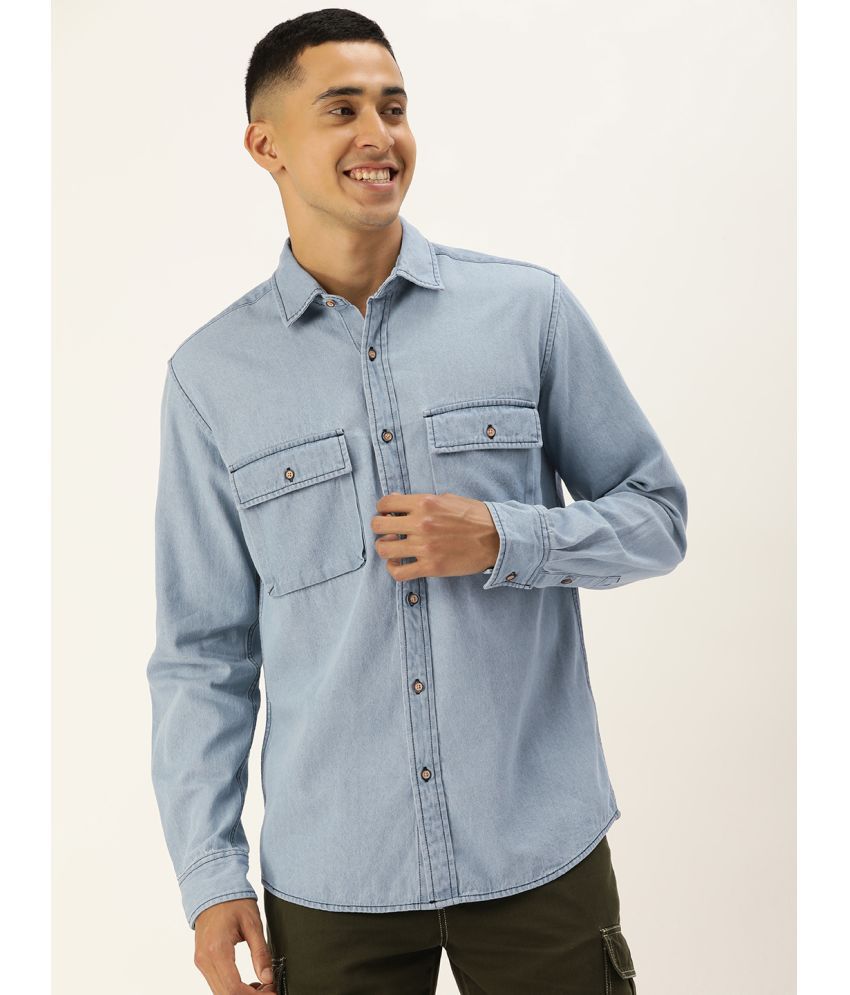     			Bene Kleed 100% Cotton Regular Fit Solids Full Sleeves Men's Casual Shirt - Light Blue ( Pack of 1 )