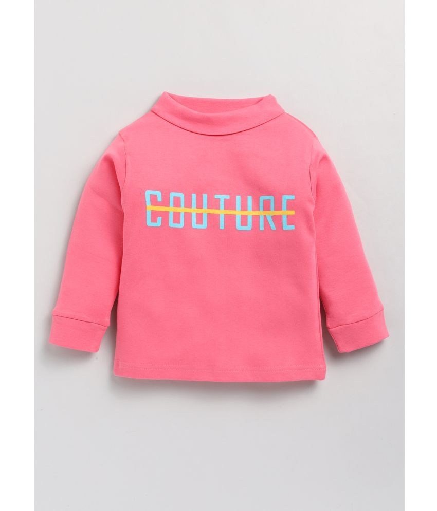     			CUTOPIES Pink Cotton Blend Boys Sweatshirt ( Pack of 1 )