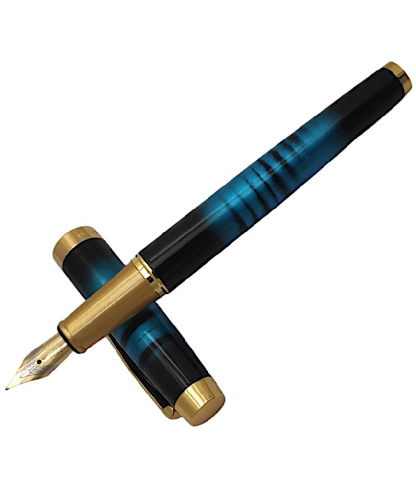     			Dikawen Blue Medium Line Fountain Pen ( Pack of 1 )