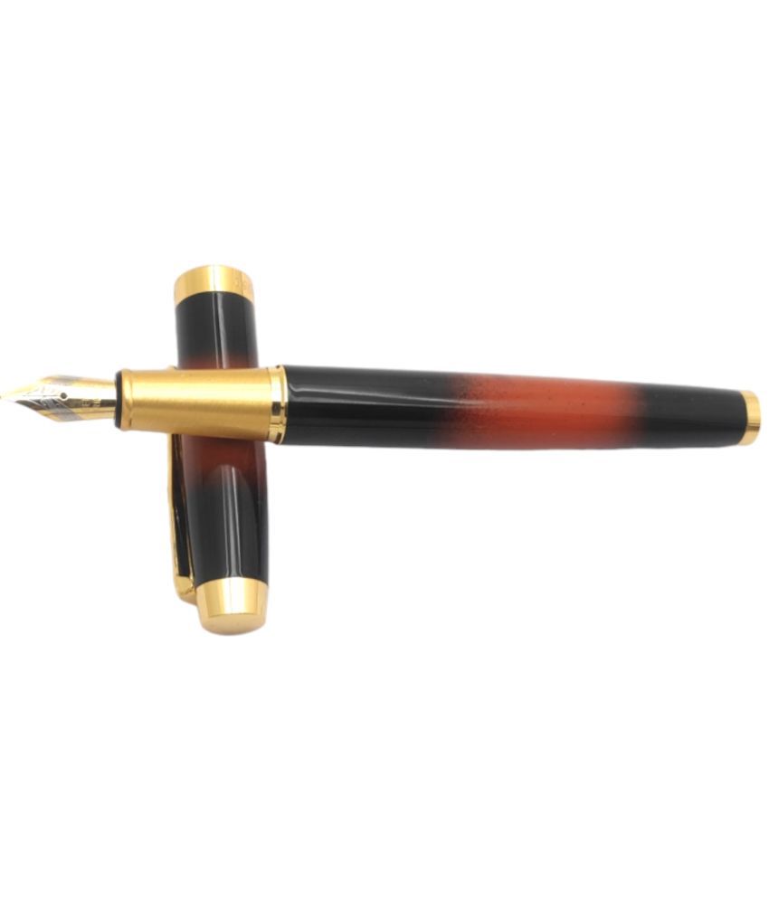     			Dikawen Orange Medium Line Fountain Pen ( Pack of 1 )