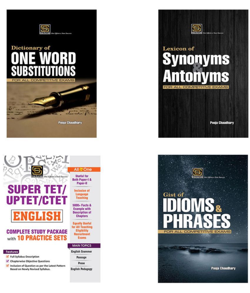     			English Language Mastery Combo: Super Tet | Uptet | Ctet Study Package + Idioms/Synonyms/One Word (English)
