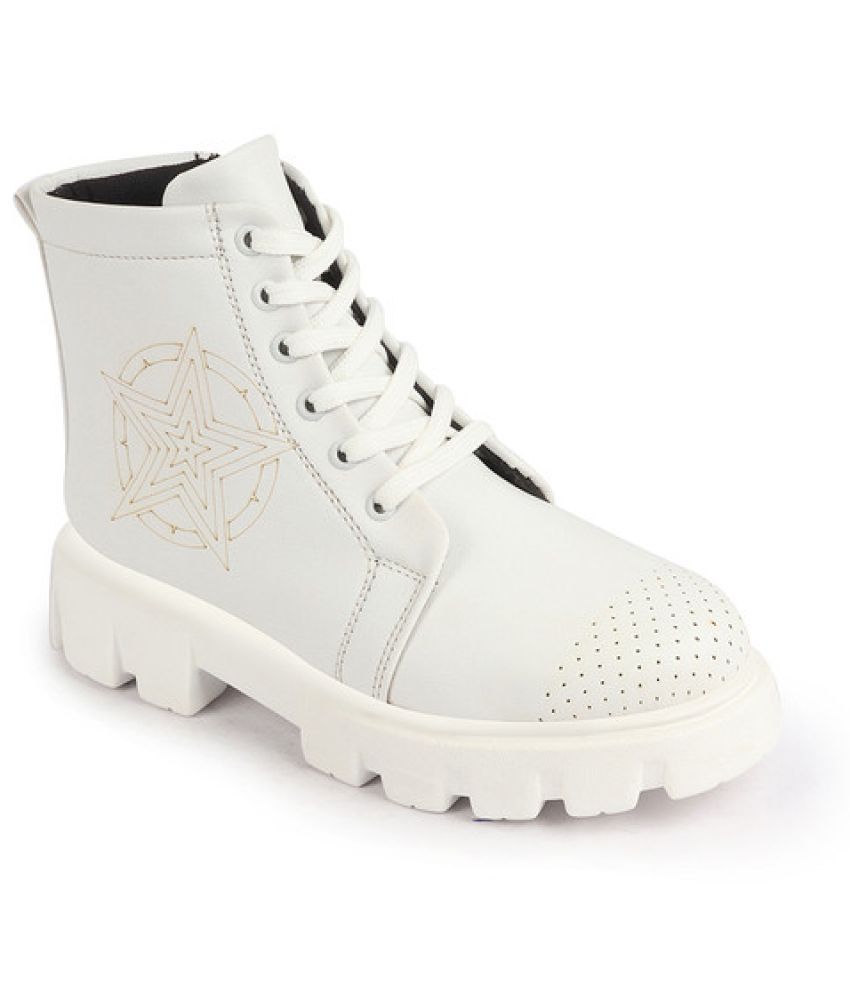     			Fausto White Women's Ankle Length Boots