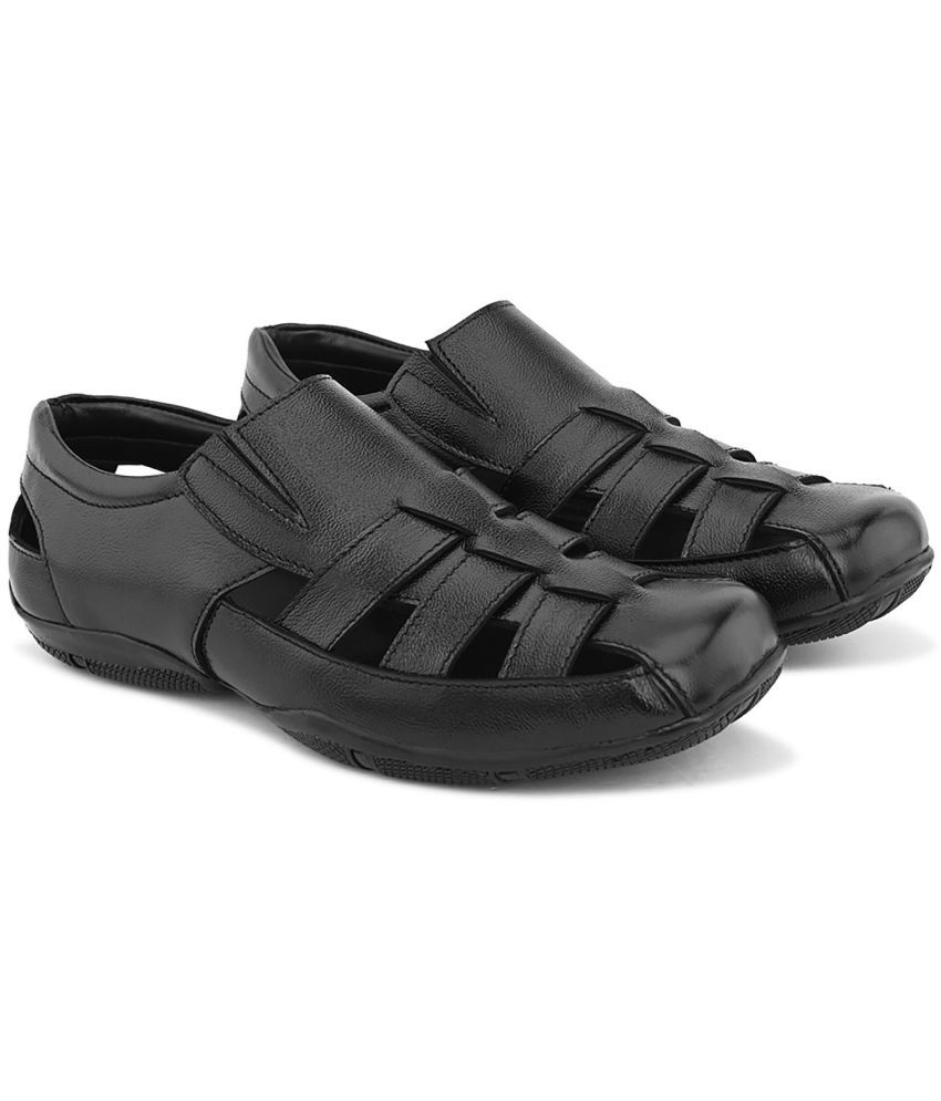     			John Karsun - Black Men's Sandals