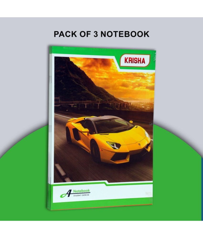     			Krisha Long Notebook - 140 Pages, Single Line, 30.CM X 21.CM(Pack Of 3)