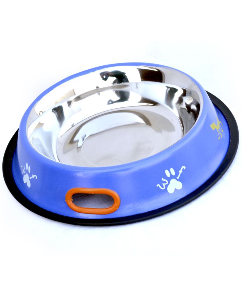     			PETHUB - Stainless Steel Dog Food Multi-colour Bowl 250 mL