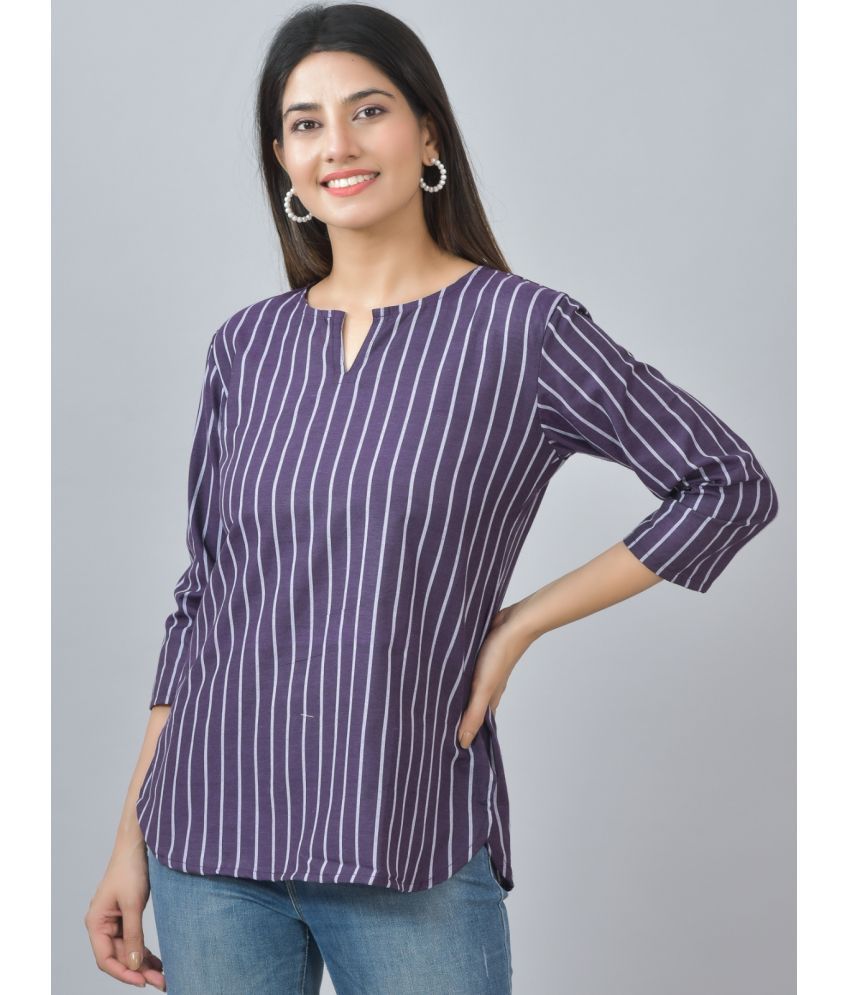     			QuaClo Purple Cotton Women's Tunic ( Pack of 1 )