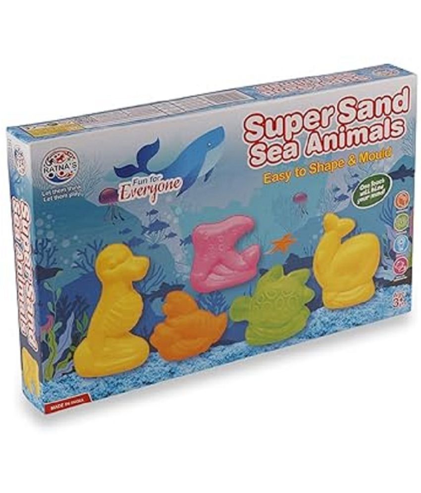     			RATNA'S Smooth & Soft Super Sand Sea Animals.8 Moulds & 500 Grams Sand