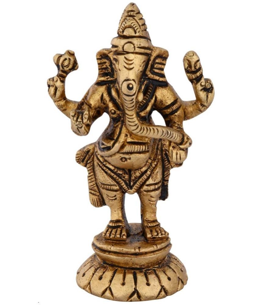     			Shreeyaash Brass Lord Ganesha Idol ( 4 cm )