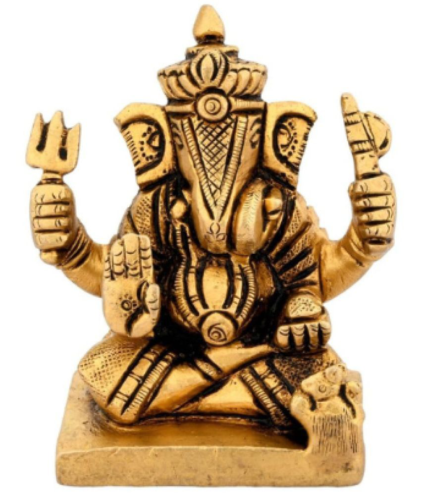     			Shreeyaash Brass Lord Ganesha Idol ( 8 cm )