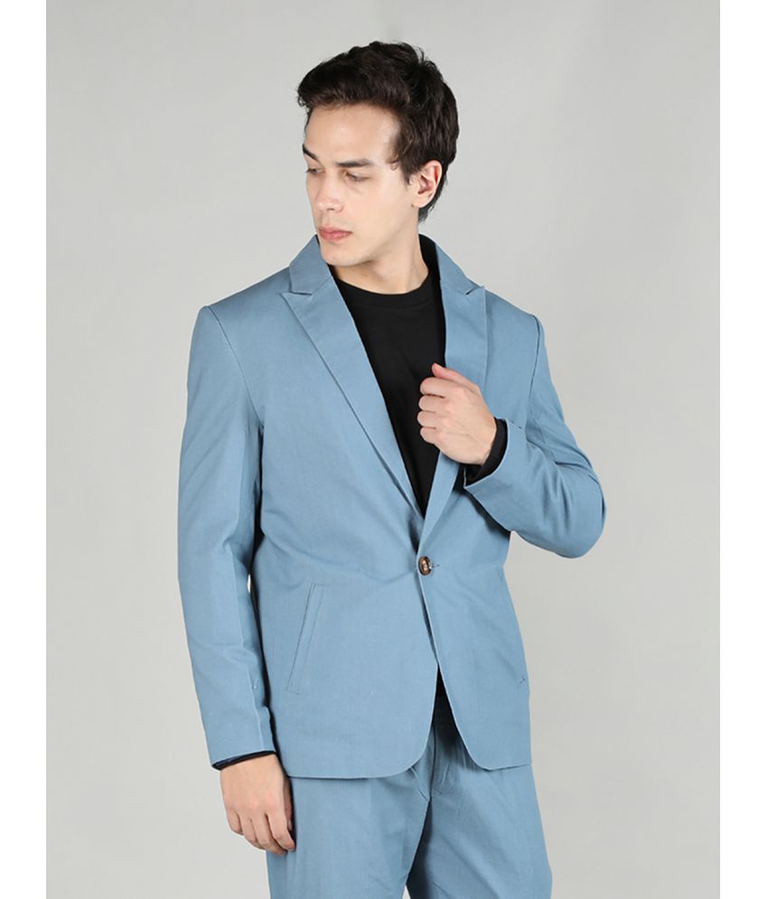     			Chkokko Polyester Men's Blazer - Blue ( Pack of 1 )