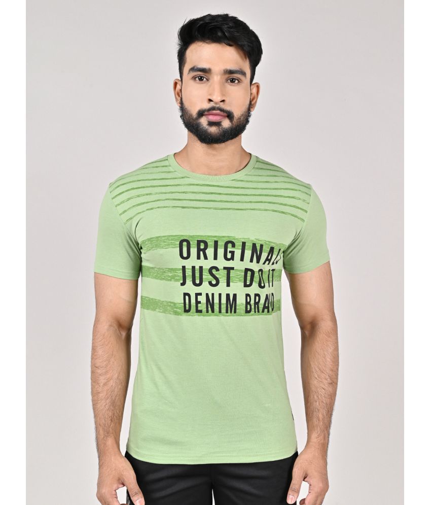     			GAME BEGINS Cotton Regular Fit Printed Half Sleeves Men's T-Shirt - Green ( Pack of 1 )