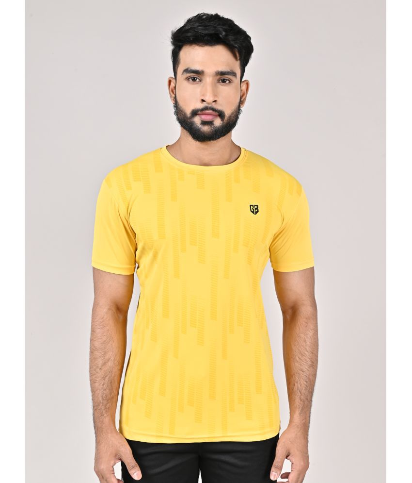     			GAME BEGINS Polyester Regular Fit Printed Half Sleeves Men's T-Shirt - Yellow ( Pack of 1 )