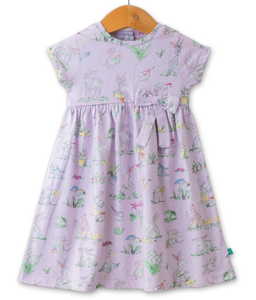     			Juscubs Lavender Cotton Baby Girl Frock ( Pack of 1 )