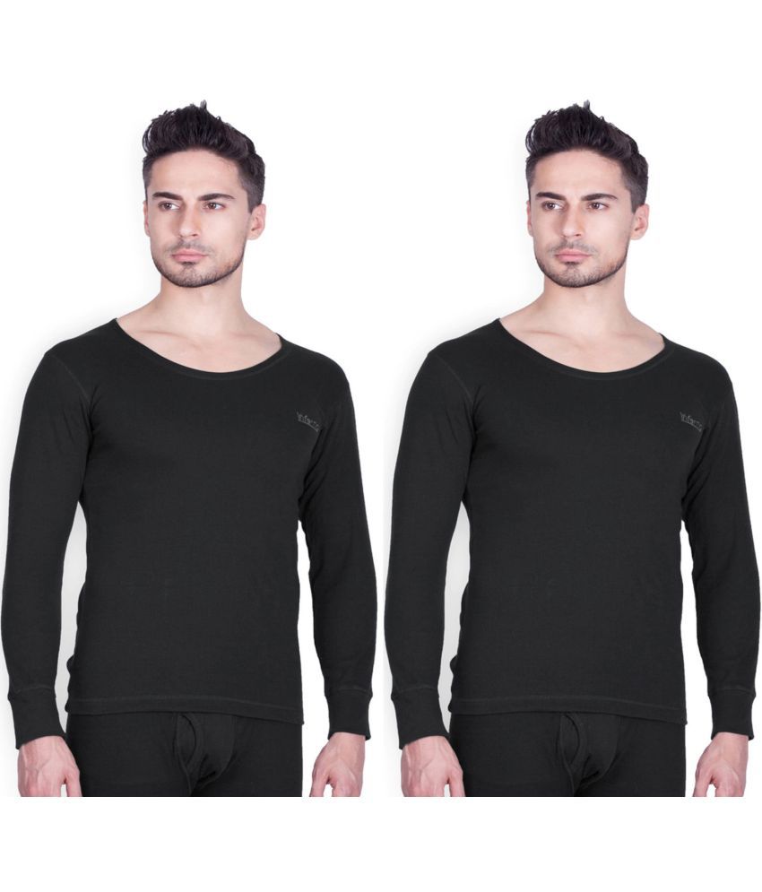     			Lux Inferno Black Polyester Men's Thermal Tops ( Pack of 2 )