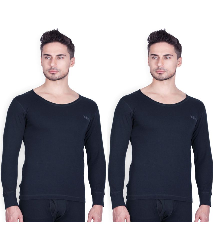     			Lux Inferno Blue Polyester Men's Thermal Tops ( Pack of 2 )