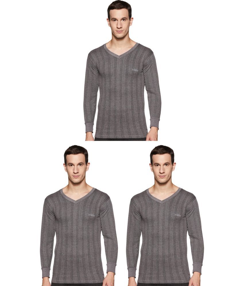     			Lux Inferno Charcoal Polyester Men's Thermal Tops ( Pack of 3 )