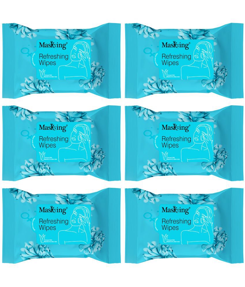     			Masking Refreshing Wet Wipes ( 60 Pcs ) Pack of 6