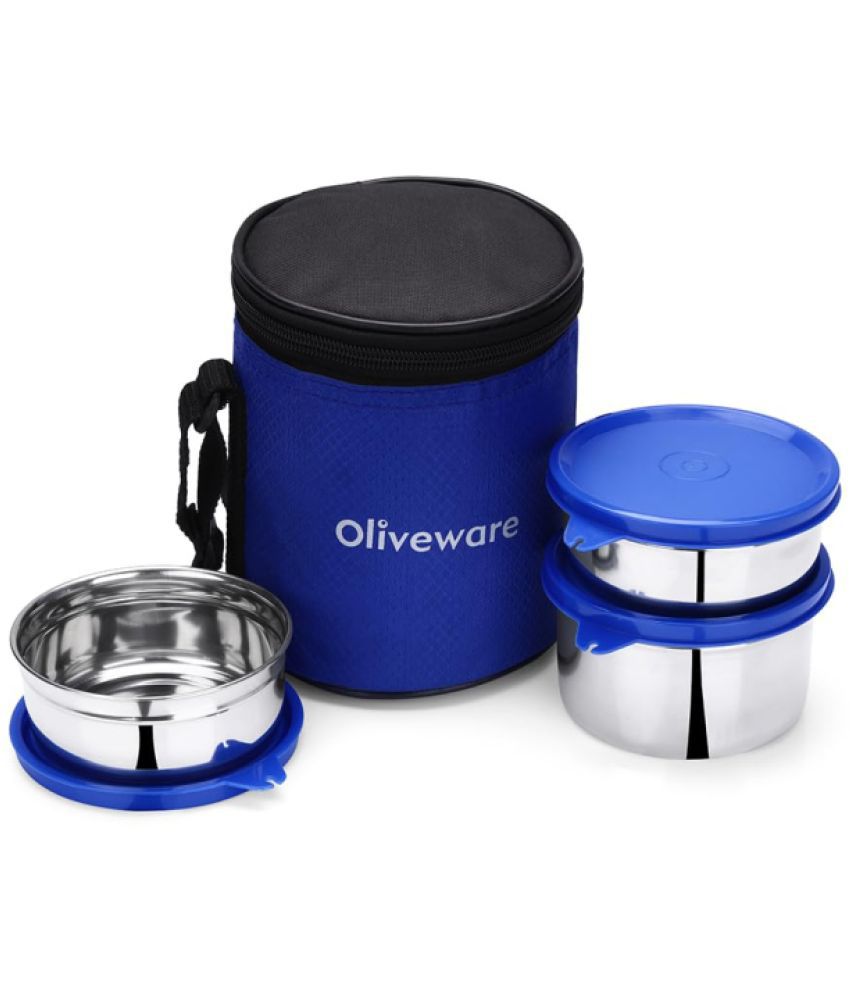     			Oliveware Stainless Steel Lunch Box 3 - Container ( Pack of 1 )