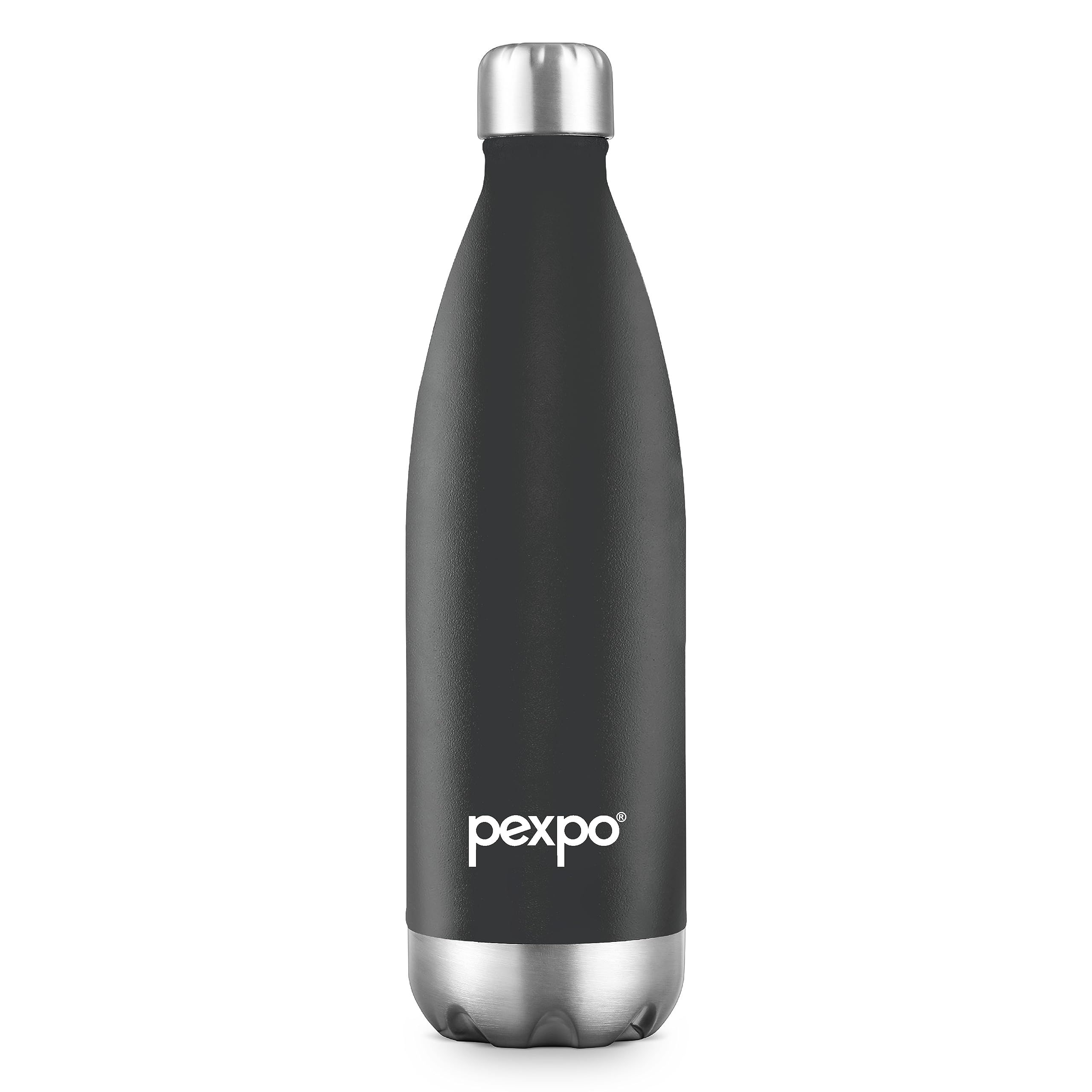     			Pexpo 24Hrs Hot/Cold Black Thermosteel Flask ( 500 ml )